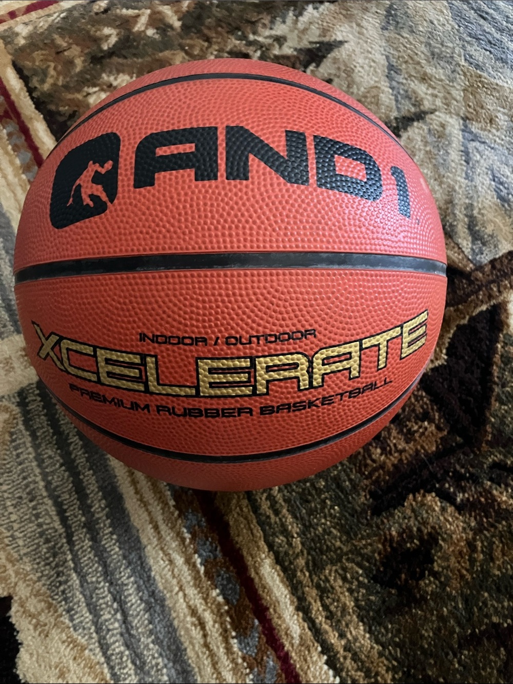 And1 Orange Xcelerate Rubber Basketball